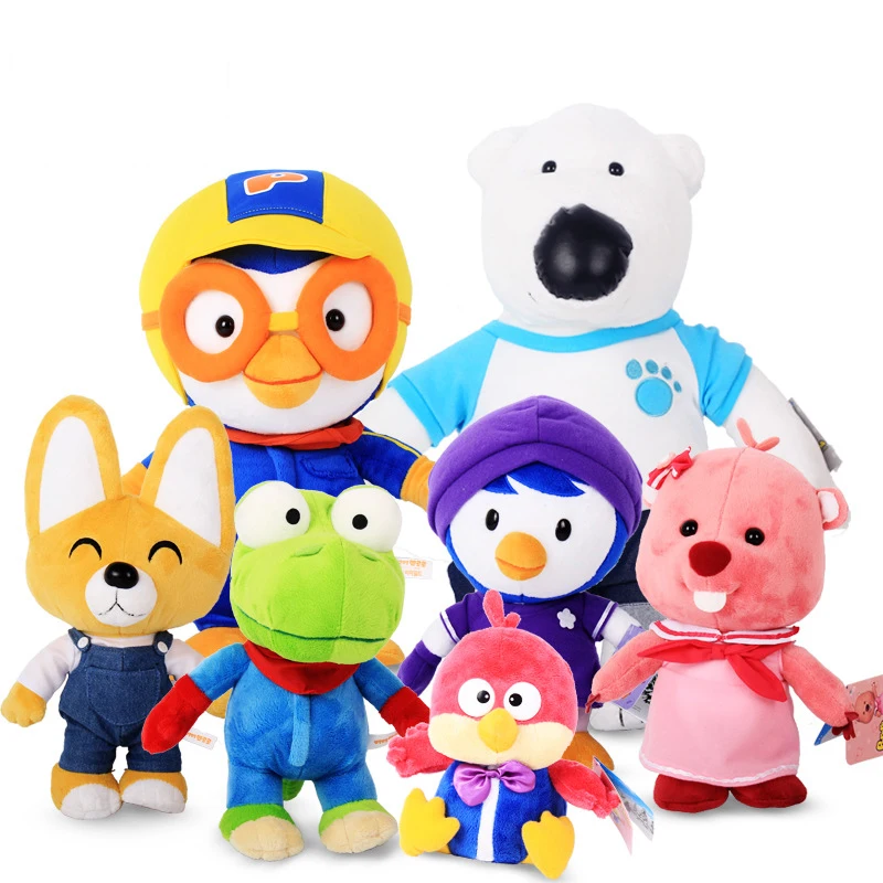 7 шт./лот Pororo маленький пингвин мелкий Eddy Crong Loopy Poby Гарри Плюшевые игрушки Мягкая набивная кукла животные игрушки подарки для детей