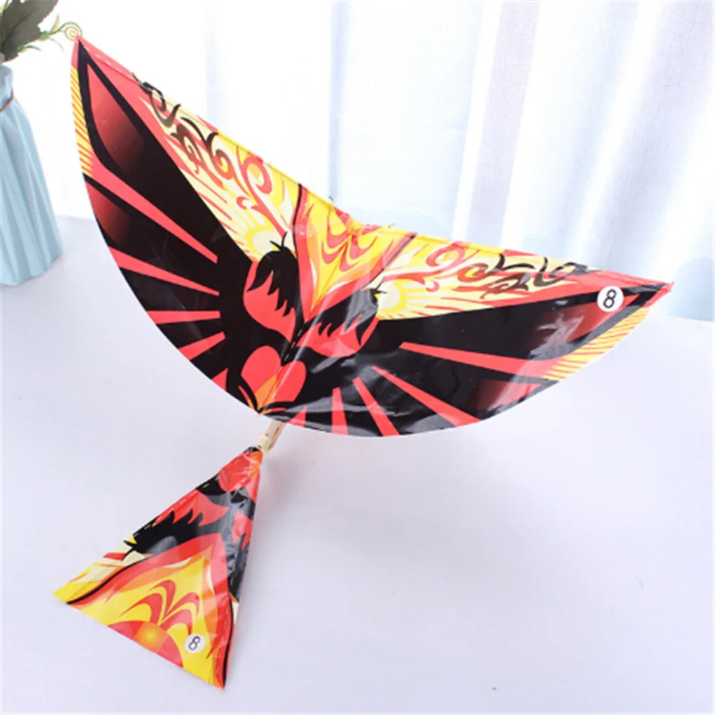 1Pc DIY Birds Models Kites Kids Toys Rubber Band Power Air Plane Ornithopter
