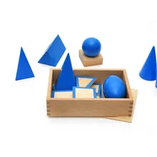 Montessori Learning Materials Montessori Geometric Solids Educational Early Learning Toys for Children Juguetes Brinquedos MG124