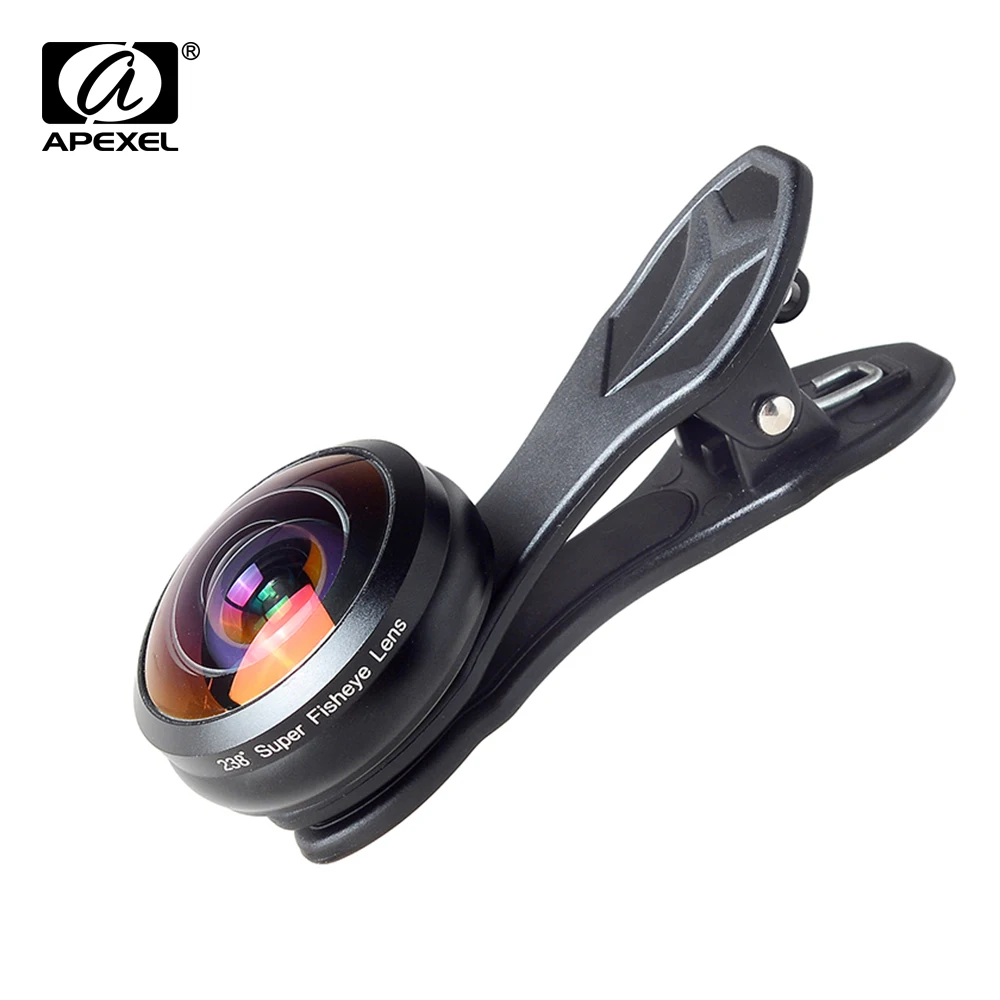 imágenes para Apexel 0.2x Óptica Pro universal lente de 238 grados lente de ojo de pez de Ultra Súper lentes de ojo de pez para el iphone Samsung smartphone imágenes para Apexel 0.2x Óptica Pro universal lente de 238 grados lente de ojo de pez de Ultra Súper lentes de ojo de pez para el iphone Samsung smartphone