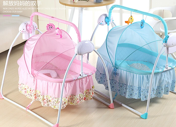 Baby cradle. Electric cradle bed 
