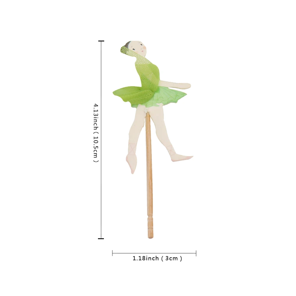 24 шт./лот балетный танец r Девушки Кекс Топпер девушки день рождения торт флаг Танцевальная тема украшения для торта для вечеринки принадлежности