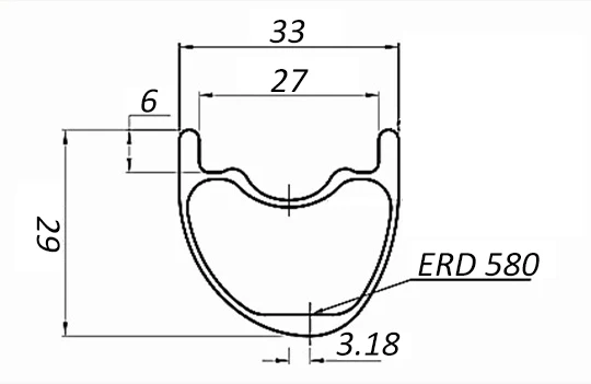 29er mtb xc carbon rims 27mm internal width