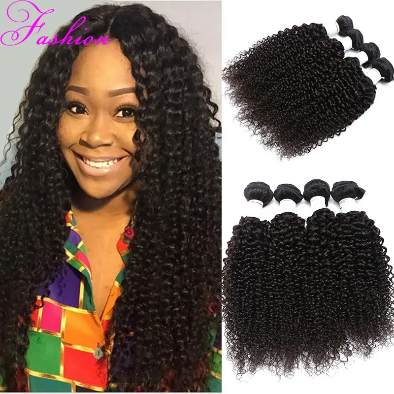 Brazilian Virgin Hair Kinky Curly Virgin Hair Brazilian Hair Weave 4