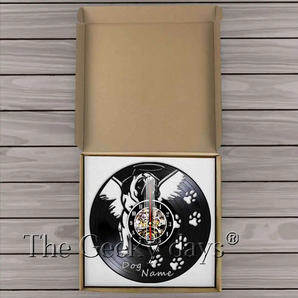 1 шт. настенные часы с изображением бульдога мопса собаки|clock love|wall clockrecord wall clock |