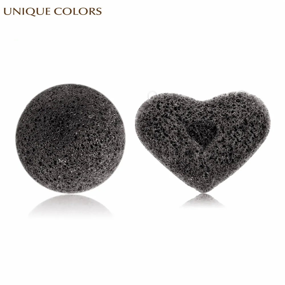 

UNIQUE COLORS 2Pcs Natural Konjac Konnyaku Makeup Sponge Facial Cosmetic Puff Face Washing Facial Powder Care Exfoliator Tools