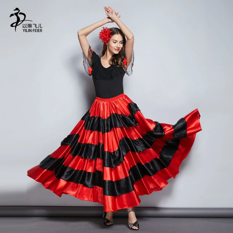 

Belly Circle Dance Skirt For Women Flomenco Skirt Gypsy Dance Skirt