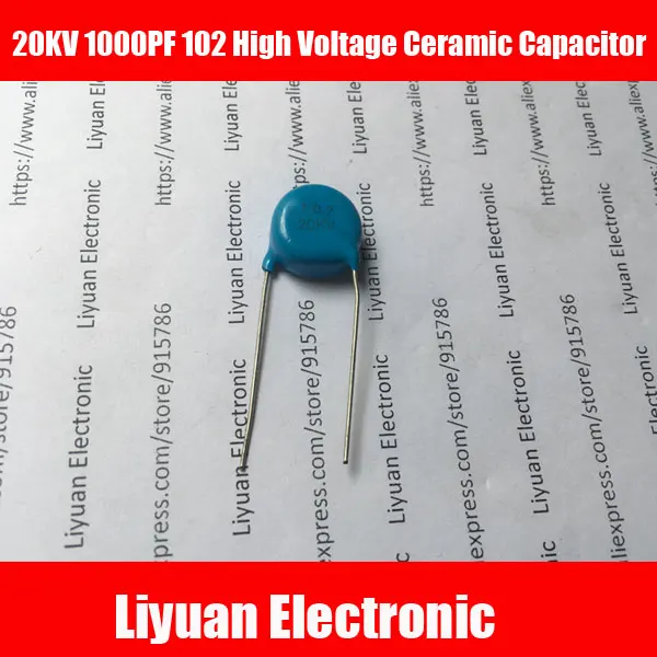 

10pcs 20KV 1000PF 102 High Voltage Ceramic Capacitor 1nF 102K 20KV