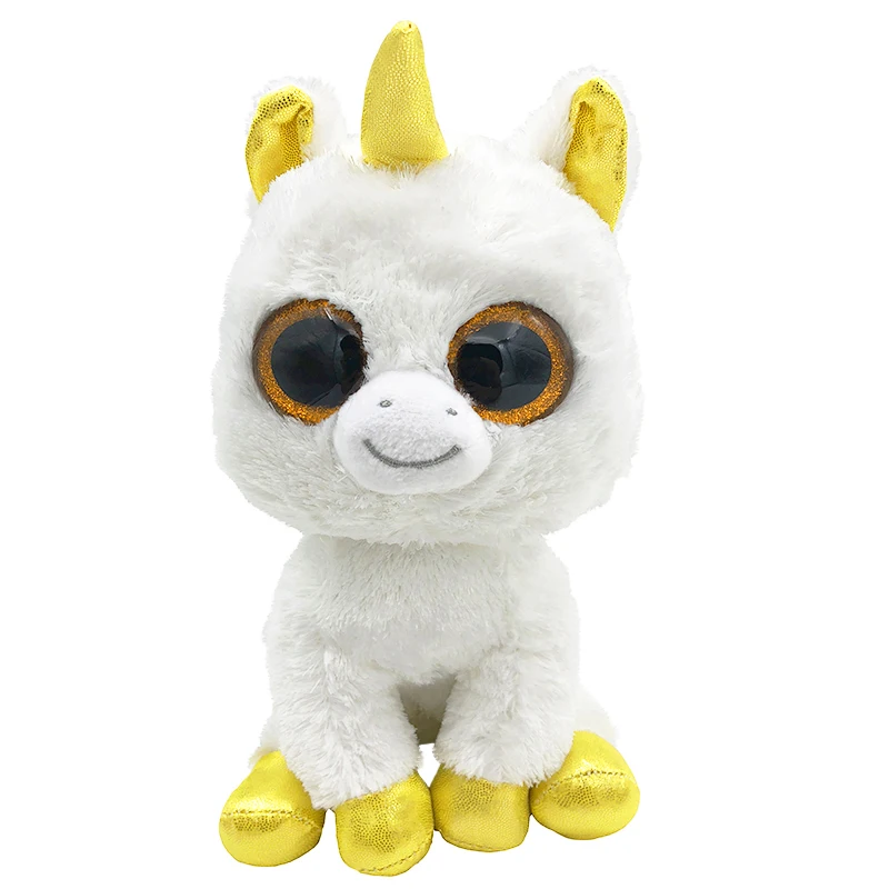 

Unicone Big eyes Ty Beanie Boos 26CM Stuffed Dolls Soft Lovely Plush Toy beanie boo Stuffed Doll Ty Toys For Girl Gift Children