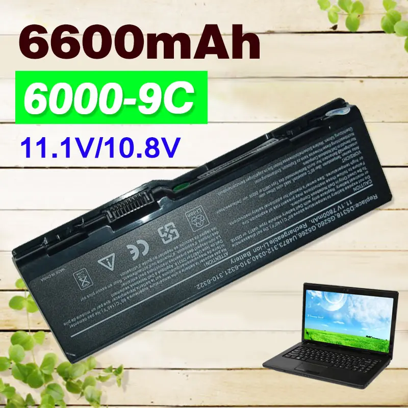 

6600mAH 11.1V Battery For dell Inspiron 6000 9200 9300 9400 E1705 XPS Gen 2 I M170 M1710 Precision M6300 M90 Y4873 YF976