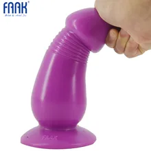 FAAK Hygeian Solid PVC Super Smooth Mushroom Head Dildo Purple Black Penis Flexible Dildo Insert Vagina