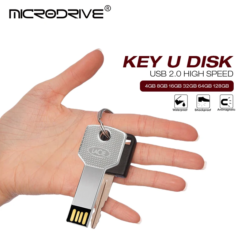 USB флеш-накопитель в форме ключа USB флеш-накопитель брелок Флешка 4 ГБ 8 ГБ 16 ГБ 32 ГБ 64 ГБ USB 2,0 карта памяти Micro Cle Usb флэш-диск