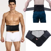Fitness Belt New High Quality Double Pull Heat Therapy Adjustable Waist Elastic Belt Lumbar Back Brace Support Magnetic