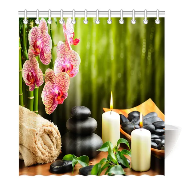 shower curtain orchid bamboo