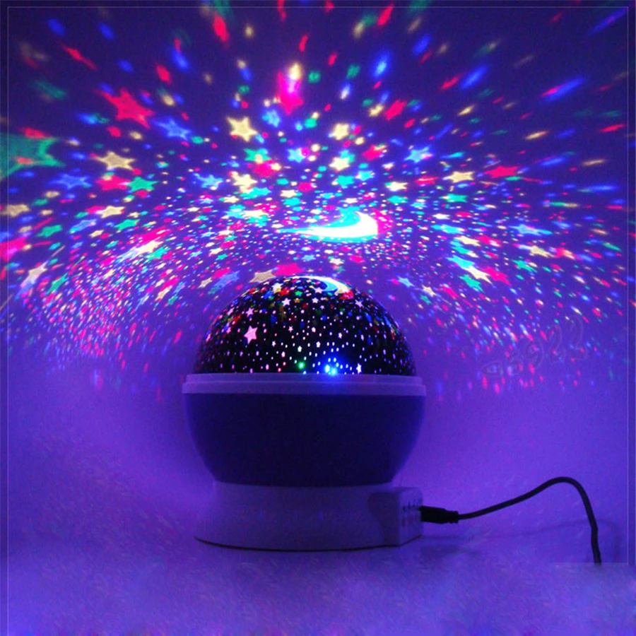 Pare S On Rotating Night Light Or Kids Star Lighting L Led 360 Degree Room Rotating Cosmos Starsor Night Light Starry Moon Sky