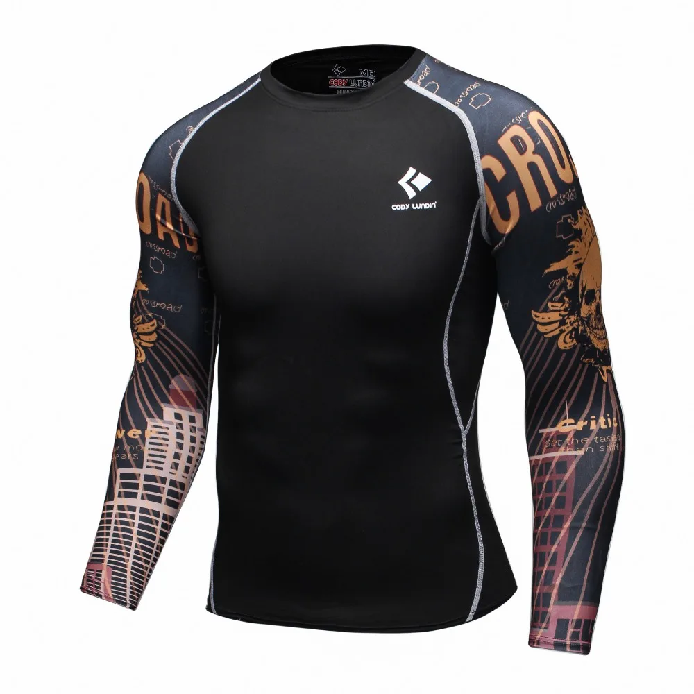 Men sports PRO long sleeved font b T shirt b font fitness rasgard yoga sport clothes