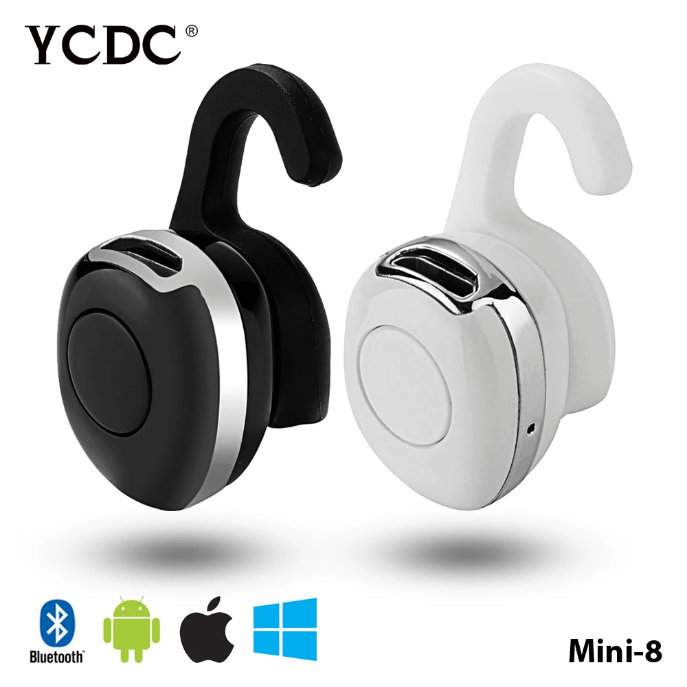 

mini8 black/white micro bluetooth stereo headset black earphone home/office chatting