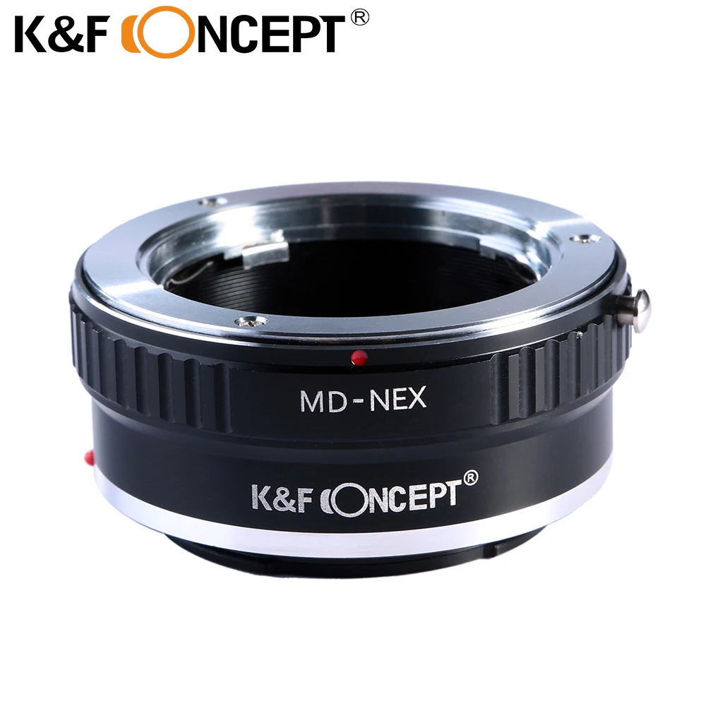 K & F CONCEPT Lens Mount Adapter untuk Minolta MD Lens untuk Sony NEX E-Mount Camera untuk Sony NEX-3 NEX-3C NEX-5 NEX-5C NEX-5N NEX-5R