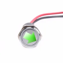 Luz indicadora de LED de 14mm, Panel de salpicadero, Luz antiniebla de advertencia, luz intermitente, instrumento piloto, luz 12V para bicicleta, coche, barco