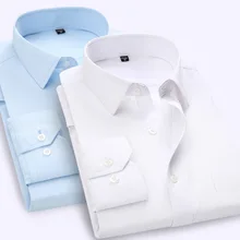 2019c весна и осень модная Новая мужская Повседневная рубашка с длинным рукавом/мужская деловая Однотонная рубашка