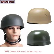 Новинка, военная тактика, пейнтбол, защита пневматического пистолета, коллекционная, для второй мировой войны, немецкий Fallschirmjager MM38, шлем, серый, Реплика, шлем