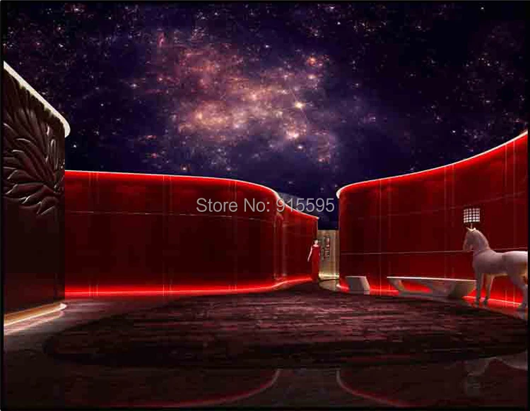 3D Star, Nebula, Night Sky Wall Painting, Ceiling Wallpaper, TV fundo