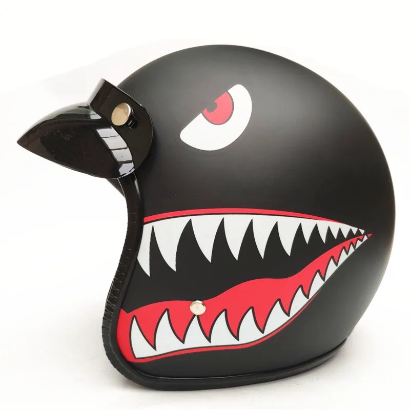 Мотоциклетный шлем с открытым лицом для мопеда скутера DOT утвержден звезды и полосы Американский Патриот(L) матовый черный XL - Цвет: 1