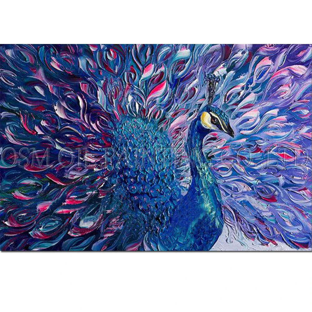 

Top Artist Handmade High Quality Purple Oil Painting on Canvas Handmade Abstract Beautiful Animal Oil Painting for Living Room