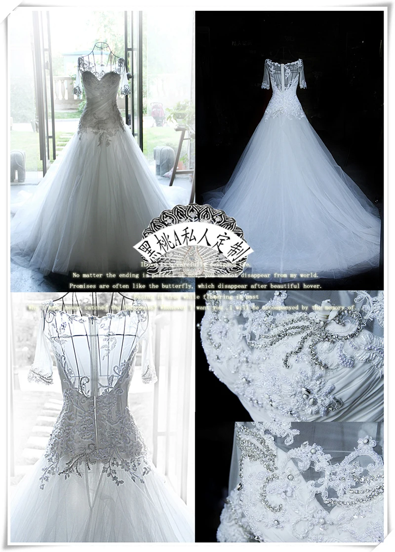 

free shopping new sexy backless bridal Bride crystal beading vestido de noiva Hot sale a-line lace appliques Wedding Dress 2015