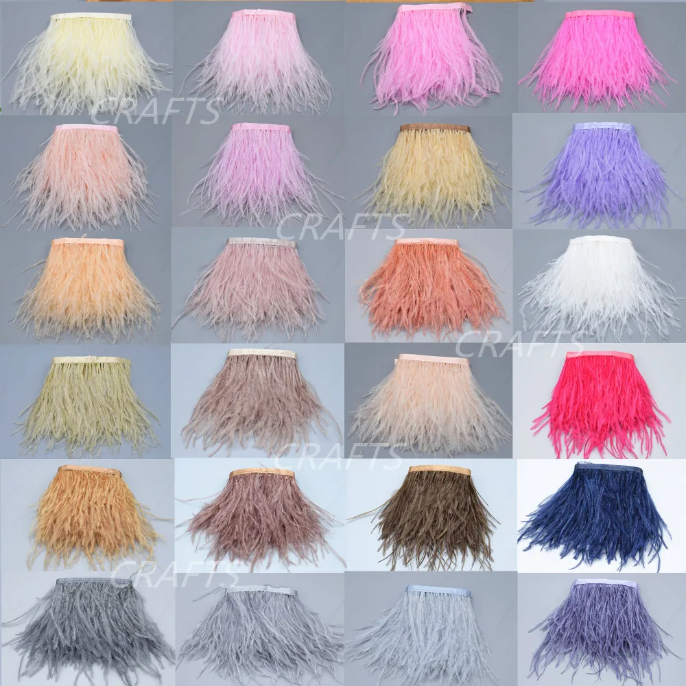 

1 meters long quality ostrich hair trim cloth sideband / strap skirt / dress / suit / jewelry