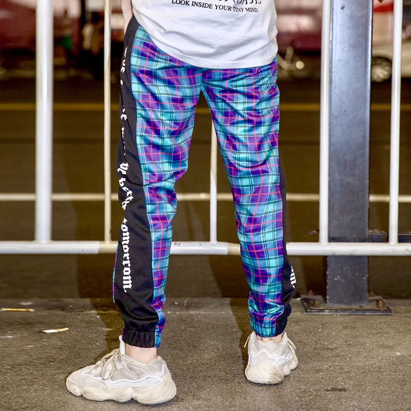 رجل منقوشة سراويلي حريمي ركض Sweatpant 2019 الربيع الرجال الهيب هوب عارضة السراويل الترنك الذكور الأزياء الشارع الشهير الأبيض السراويل WG125