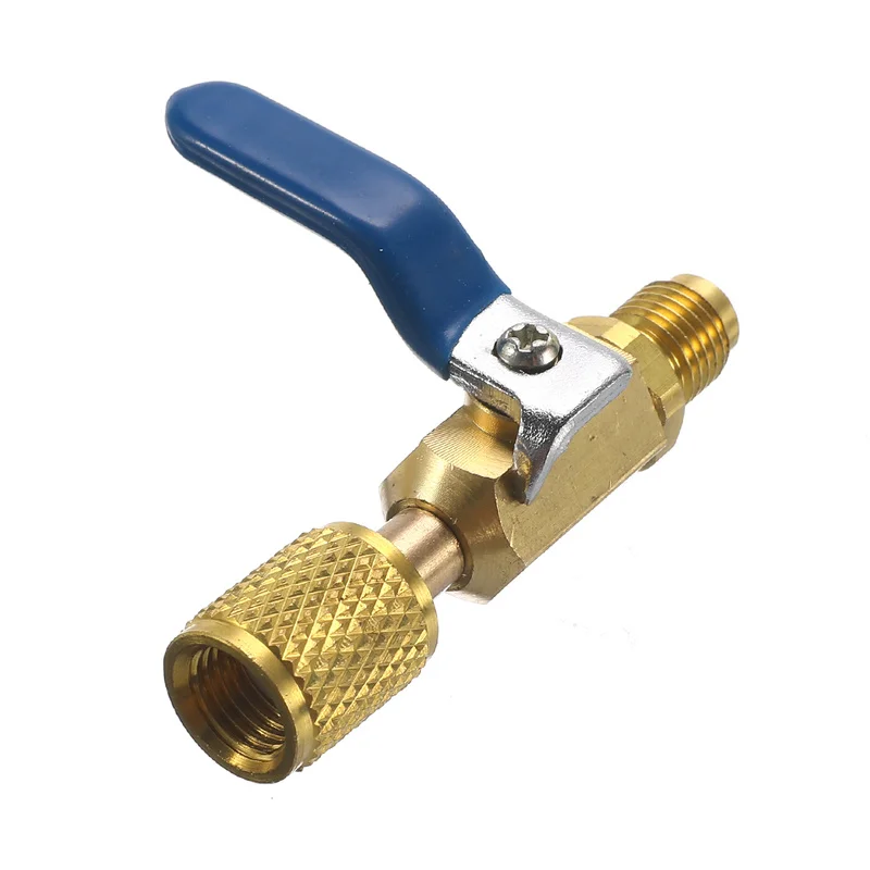 

1Set/3Pcs Shut Ball Valves For A/C Charging Hoses HVAC 1/4" AC Refrigerant Auto Air Condition Refrigeration Tools R410a R134a