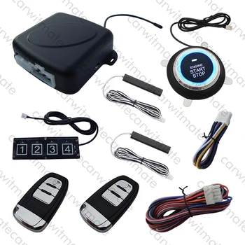 

Universal RFID PKE Car Alarm System Remote Engine Start Push Start Passive Keyless Entry Password Keypad Auto Arming Disarming