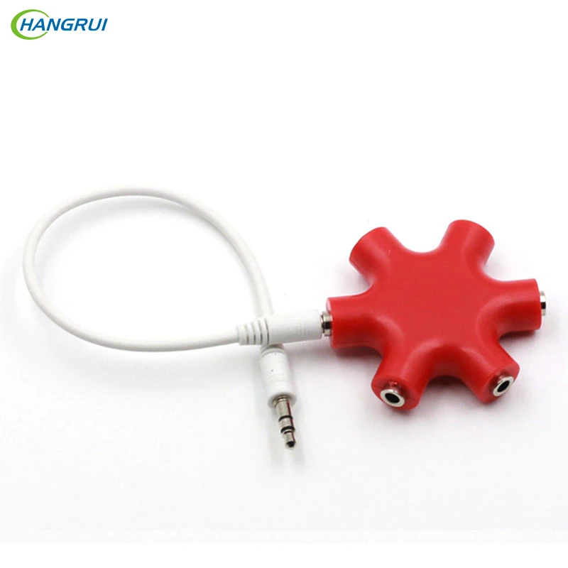 

HANGRUI 3.5mm Hexagon Shape Jack Adapter Male To Female Audio Cables Headphone Earphones Splitter Adapters For phone MP3 player