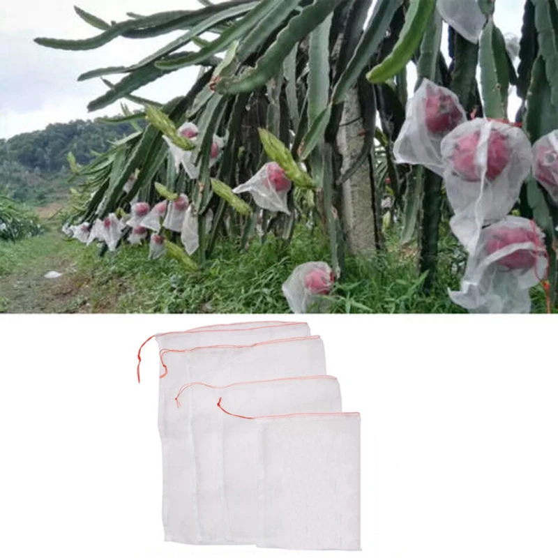 New 50pcs Reusable Mesh Rope Drawstring Bag Organizer For Vegetable Fruit Toys Storage Grocery Shopping Pouch