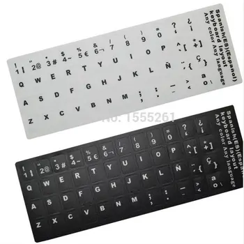 

Laptop Stickers Tablet PC Keyboard Sticker Opaque QWERTY Spain Teclado Espanol Teclado Espanol (2pcs) fit All keyboard