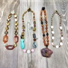 Lii Ji Unique Natural Stone Agates Crystal Jaspers Bronzite Amazonite Shell pearl  Necklace Stock sale only 1pcs each ► Photo 3/6