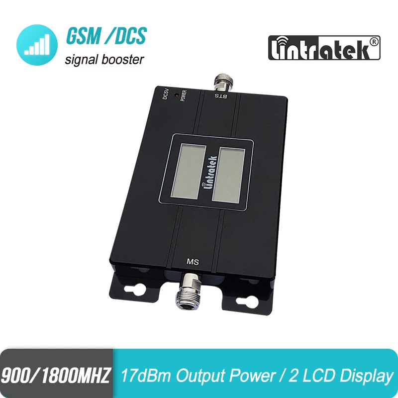 Усилитель сигнала Lintratek GSM 900 4G 1800 сотовый ретранслятор с ЖК дисплеем