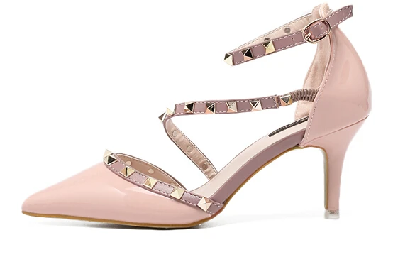pink mid heels