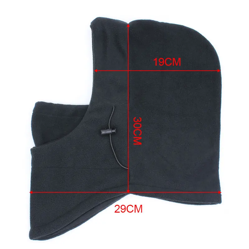 Nuoxintr Outdoor Motorcycle Bicycle Face Mask Thermal Fleece Balaclava Hat Hooded Neck Warmer Winter Ski Bike Beanies Masked cap