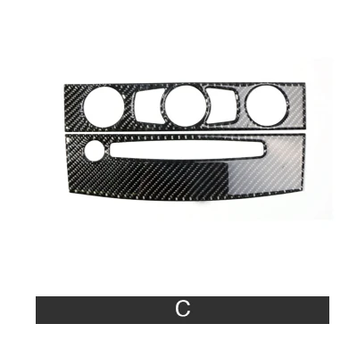 Внутренняя отделка из углеродного волокна кондиционер CD панель управления украшение для BMW e60 5 серии 2004-2010 аксессуары - Название цвета: C