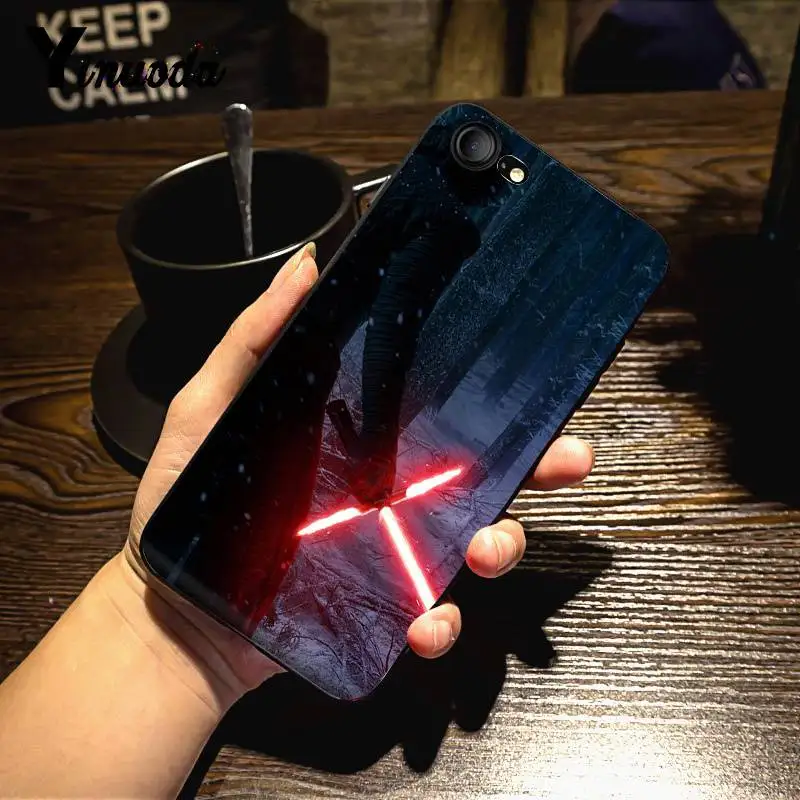 Yinuoda для iphone 7 6 X Чехол REY KYLO REN LIGHTSABER FIGHT чехол для телефона для iphone X 8 7 6 6S Plus X 5 5S SE XR XS XSMAX