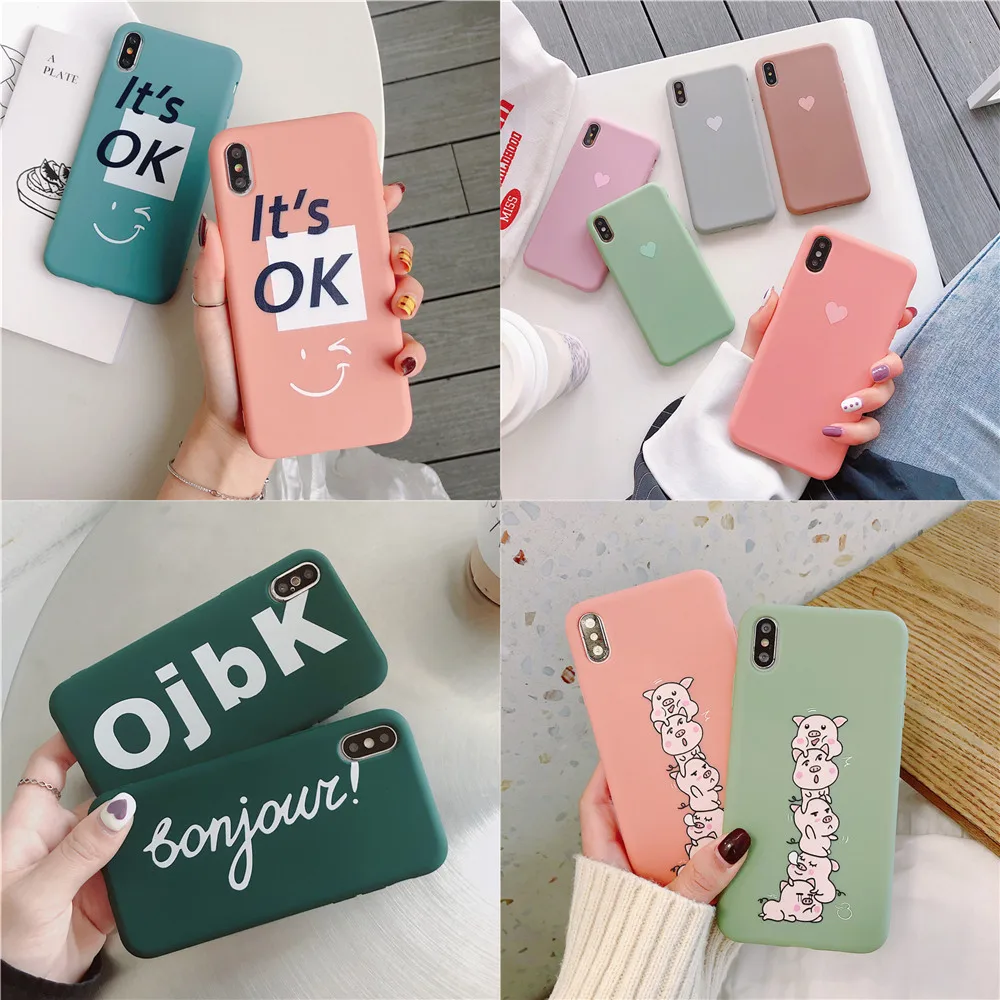 Милый чехол для телефона iPhone SE2 2020 X XR XS MAX мягкие силиконовые чехлы из ТПУ 6 6s 7 8 Plus 11