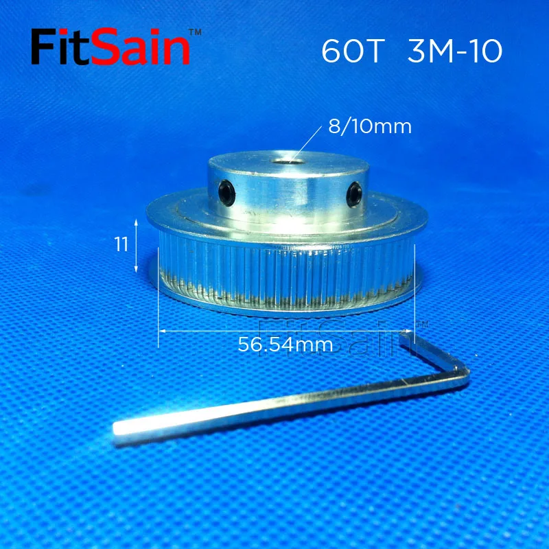 FitSain-3M шкив синхронный ремень ГРМ 15 T: 60T 1:4 уменьшение полосы пропускания 10 отверстий 5-6-6, 35-8 мм