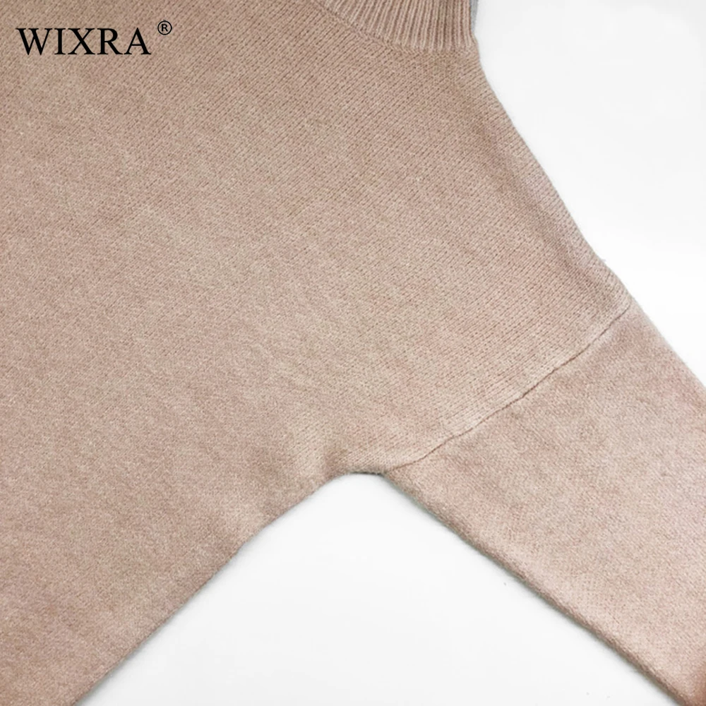 Wixra Spring Autumn Winter Women's Sweaters Long Sleeve O-Neck Knitted Pullover Basic Solid Female Clothing Jumper Tops Wixra Spring Autumn Winter Women's Sweaters Long Sleeve O-Neck Knitted Pullover Basic Solid Female Clothing Jumper Tops