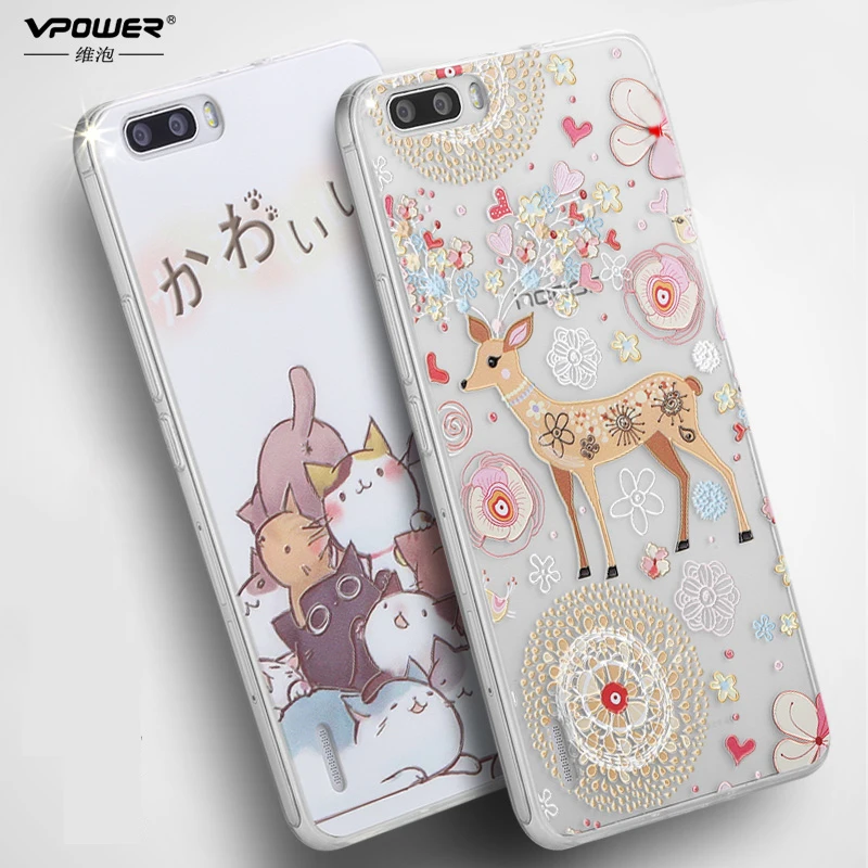 for huawei honor 6 plus case Vpower 3d cartoon back cover 6plus + soft Transparent Case house | Мобильные телефоны и