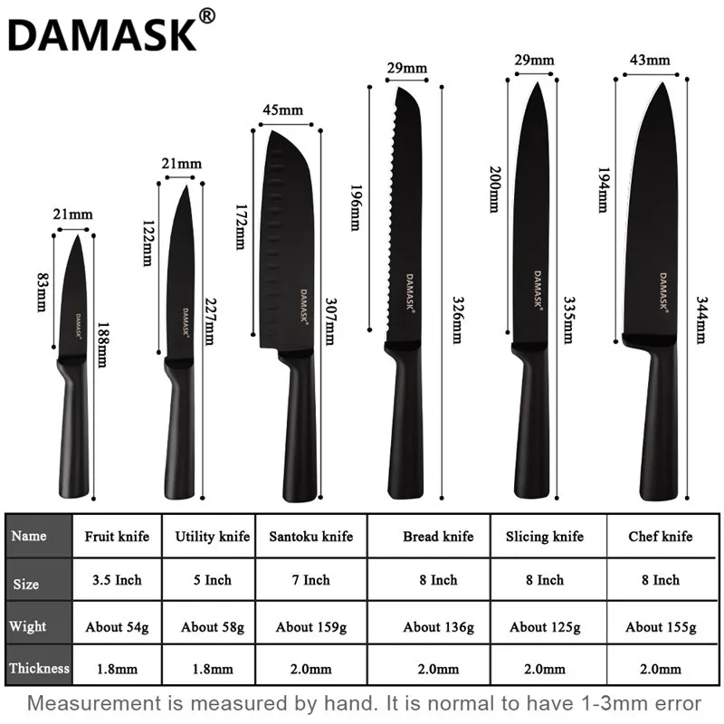 Дамасский Набор ножей, кухонный нож 3cr13, ножи из нержавеющей стали, нож для очистки овощей, Santoku, шеф-повара, ножи для нарезки хлеба, кухонная принадлежность
