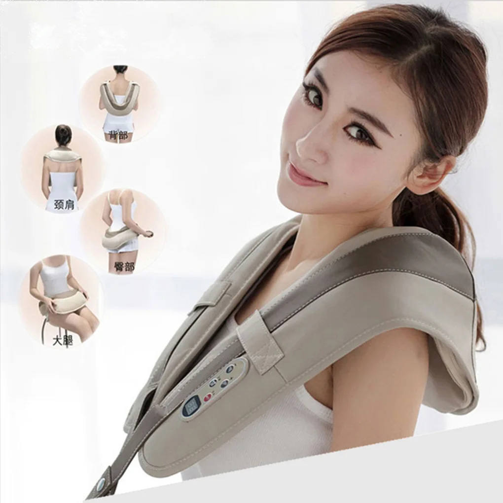 Electrical Shiatsu back massager 3D kneading vibration Shoulder