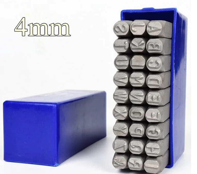 4mm Steel Metal letter punch Set Kit woking Tool 5/32'' alphabet Punch