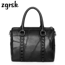 Women's Single Shoulder Handbag Boston Rivet Pu Leather Handbag Brand Luxury Handbags Women Messenger Bag Bags Designer Bolsas Women's Single Shoulder Handbag Boston Rivet Pu Leather Handbag Brand Luxury Handbags Women Messenger Bag Bags Designer Bolsas